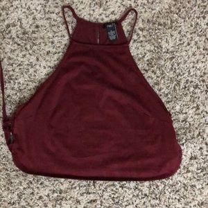 Maroon Crop Top